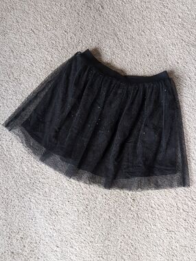 ❤️4/$20 Total girl Black Glitter Tulle Skirt